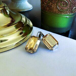 Sabika 15th Anniversary XL Rectangle Gold Drop Earrings